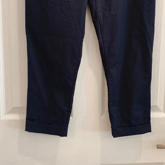 THOM BROWNE Style Crop Navy Trousers - Picture 5 of 16